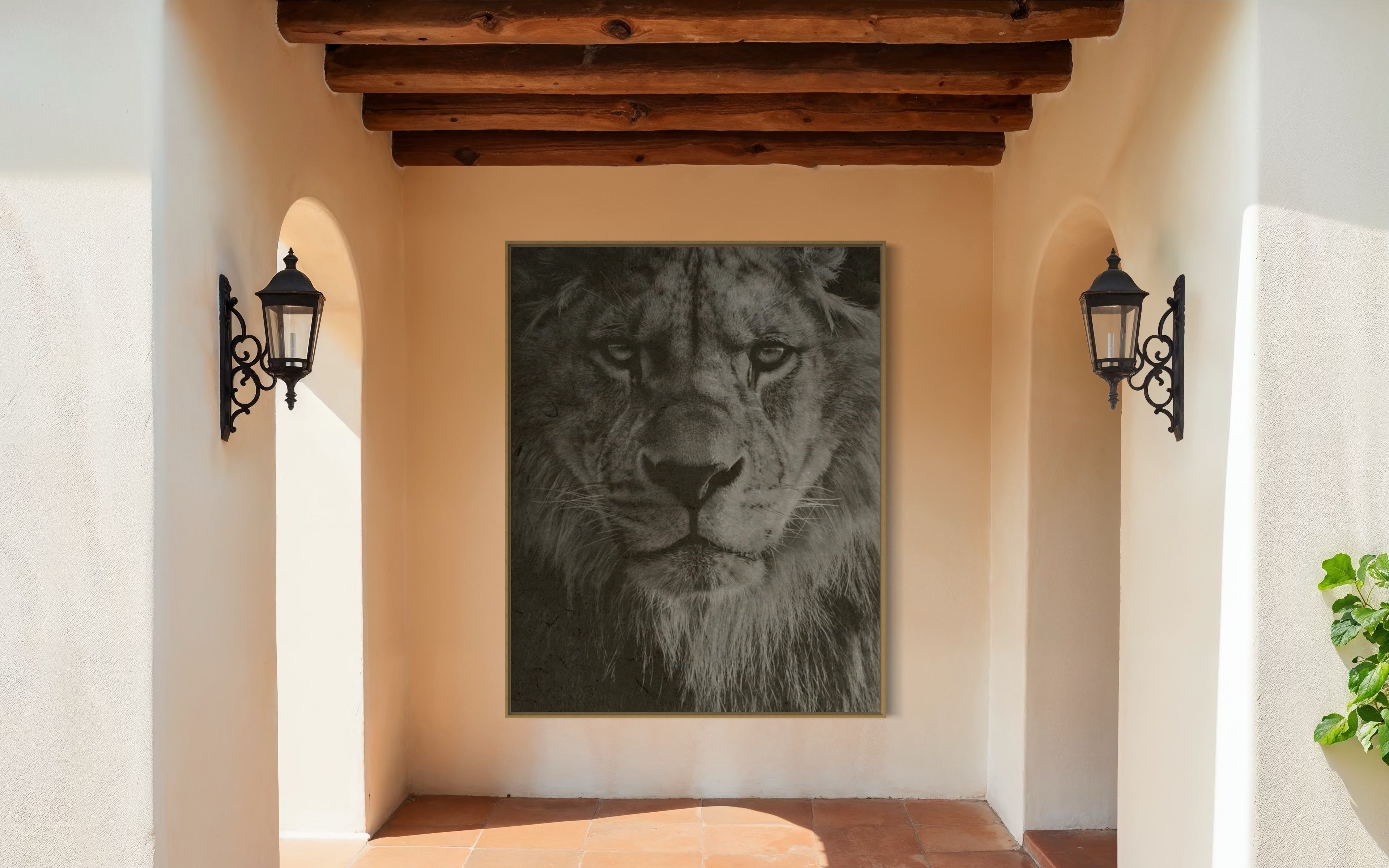 Lion Cropped Hemp Art