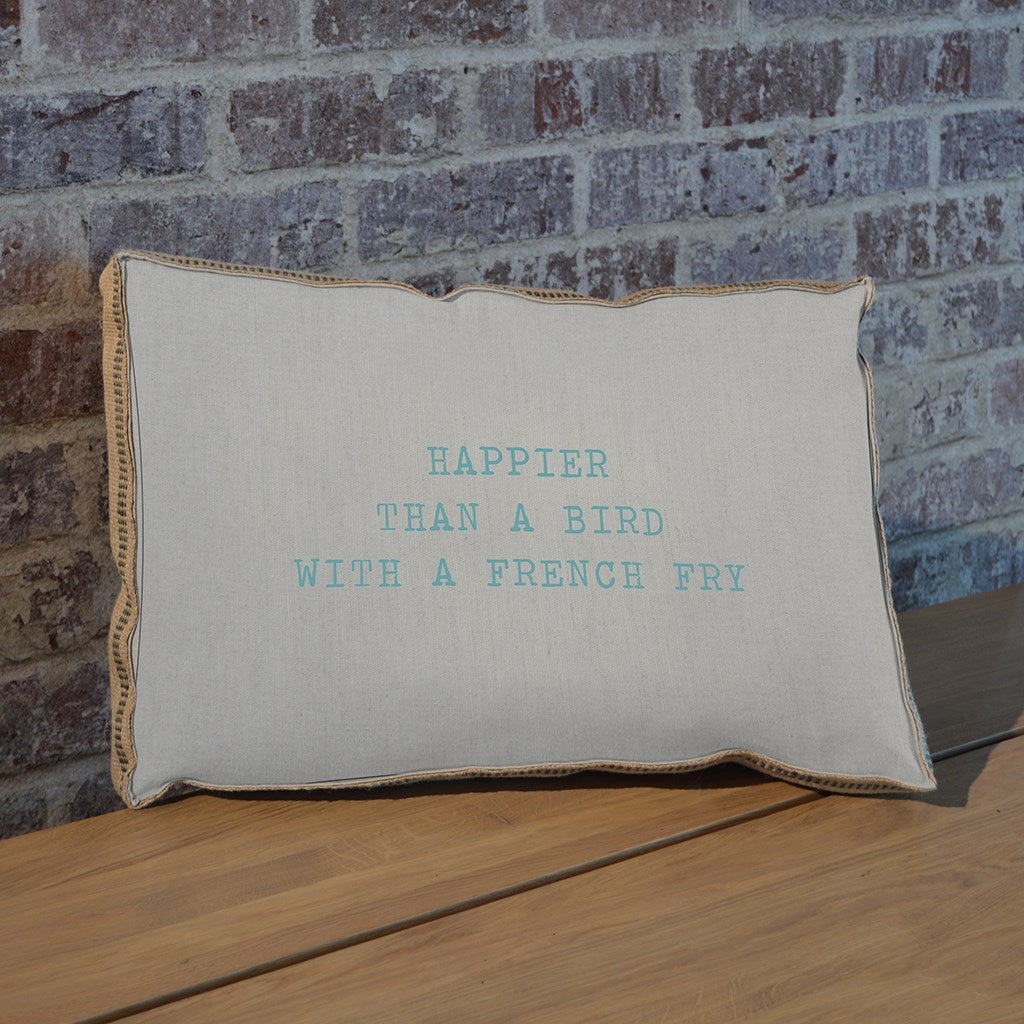 Happier than a bird pillow