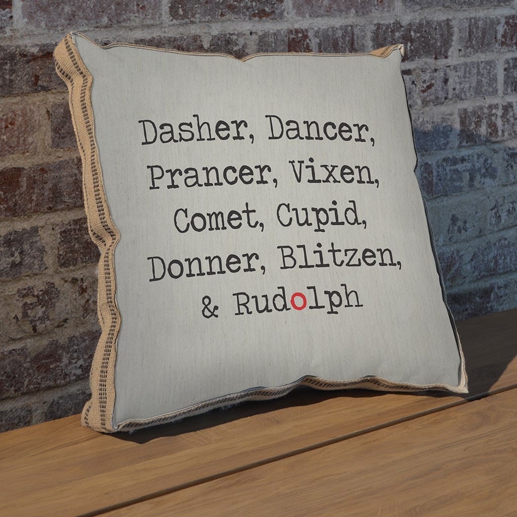 Dasher Dancer pillow