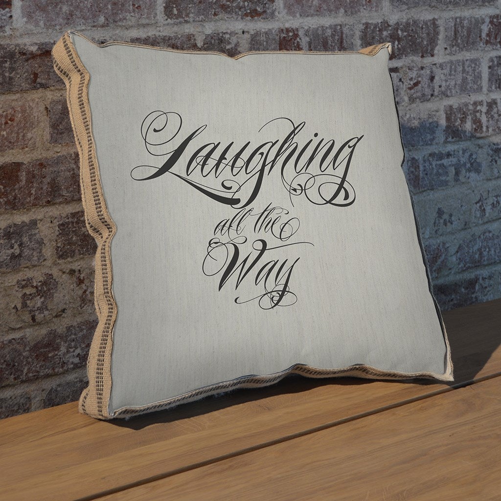Laughing all the way pillow