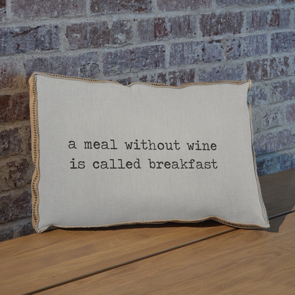A meal without wine pillow