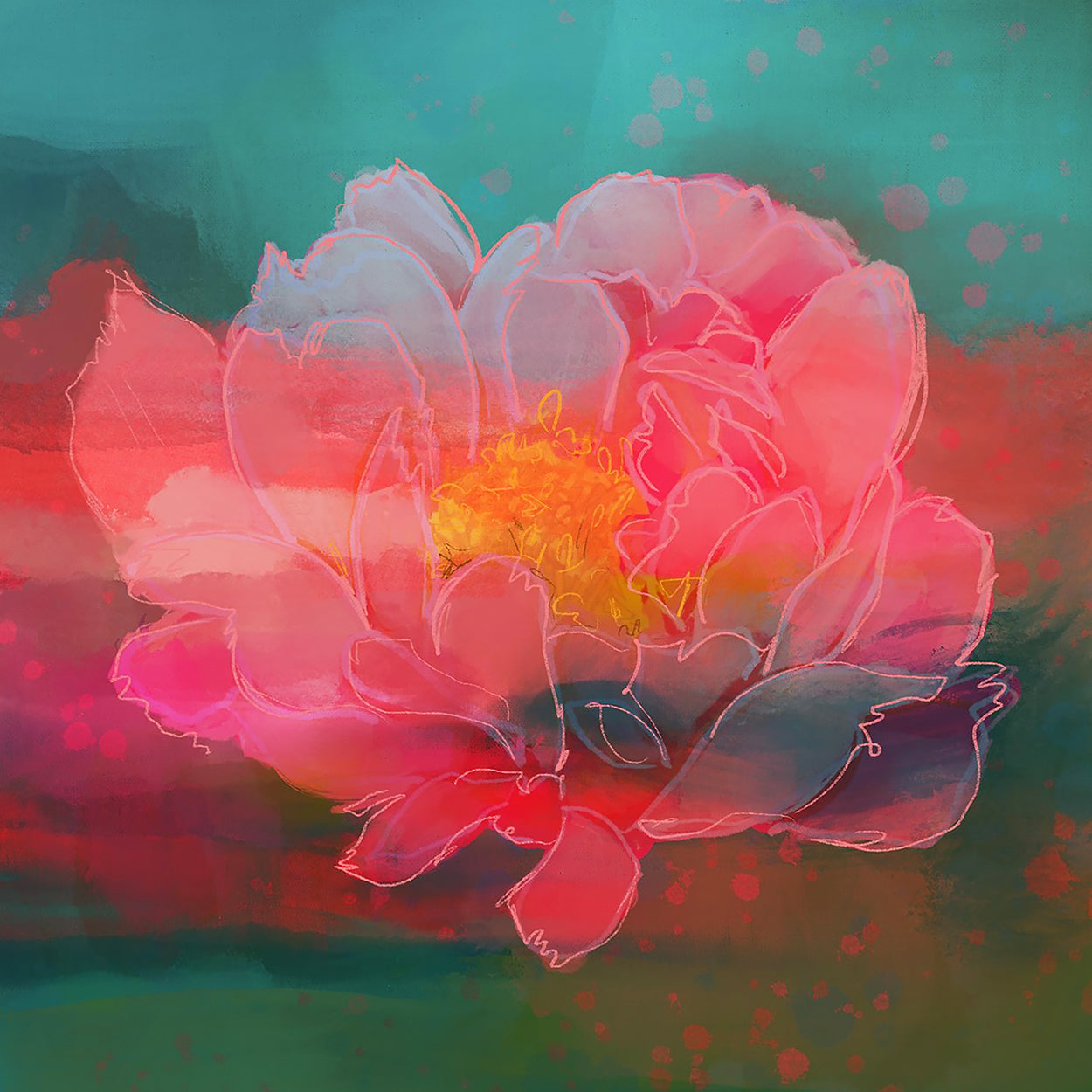 Abstract Peonie