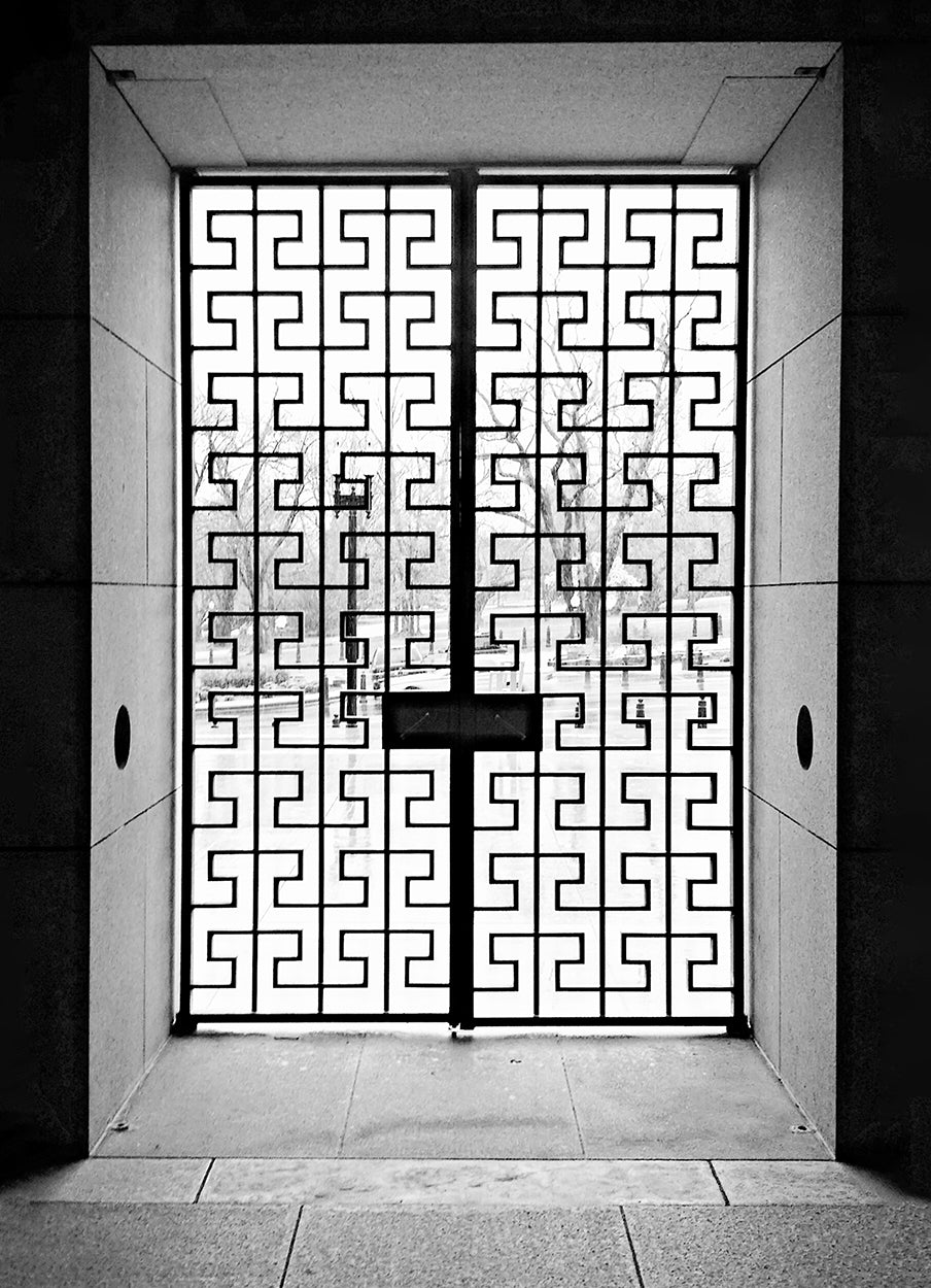 Behind the iron gates