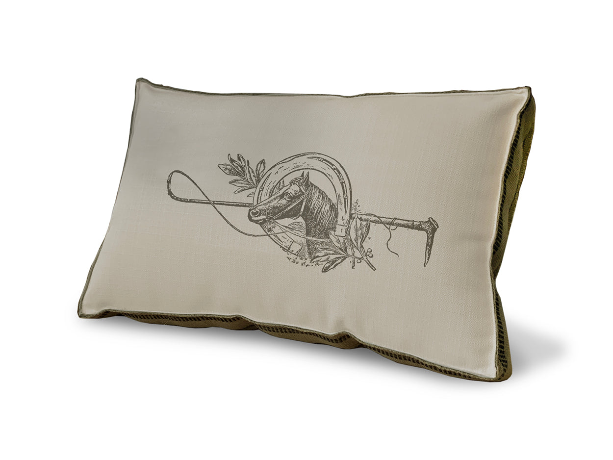 Horseshoe and Mistletoe pillow