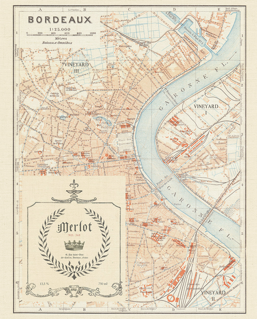 Bordeaux Map Merlot