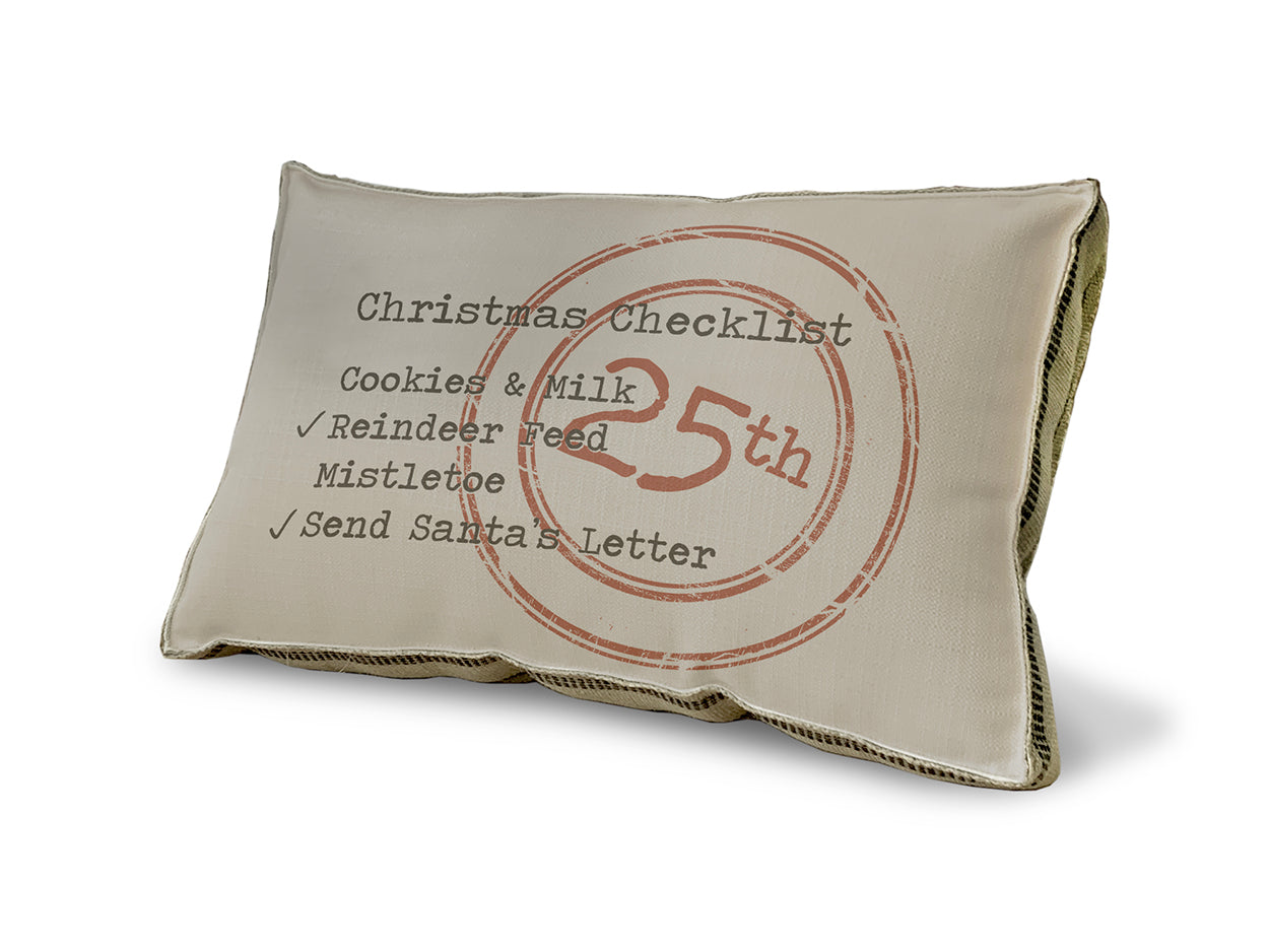 Christmas Checklist pillow