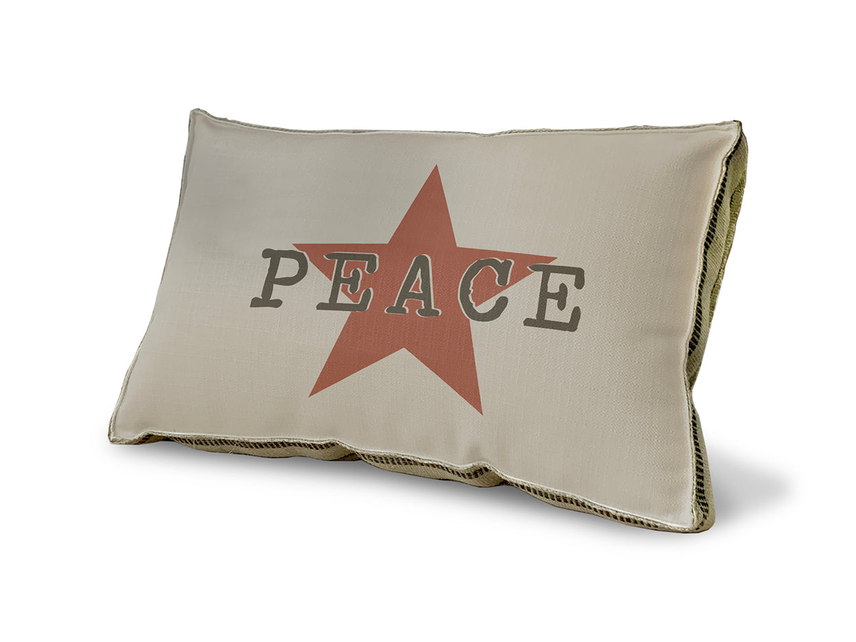 Peace and Star pillow