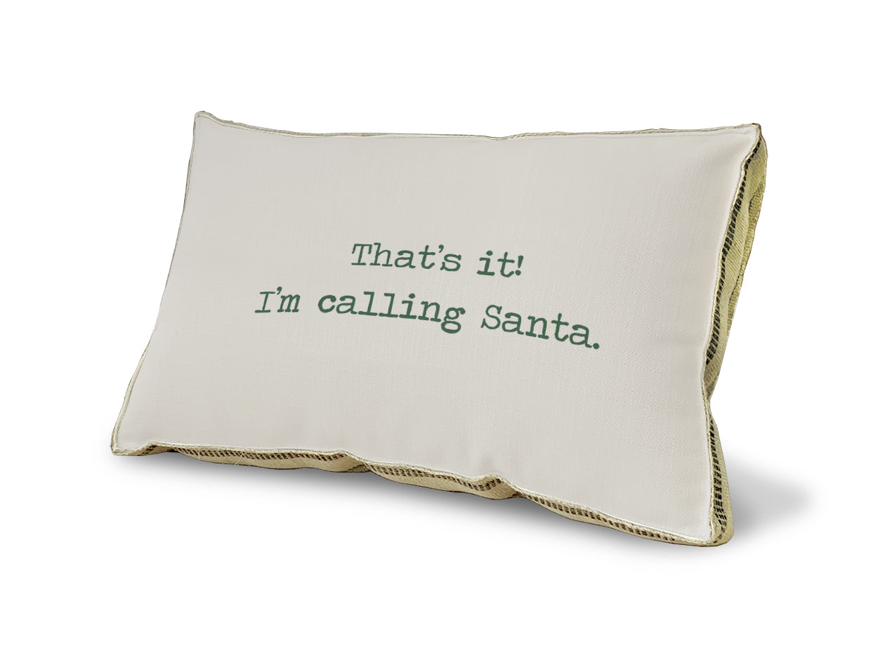 That's it I'm calling Santa pillow