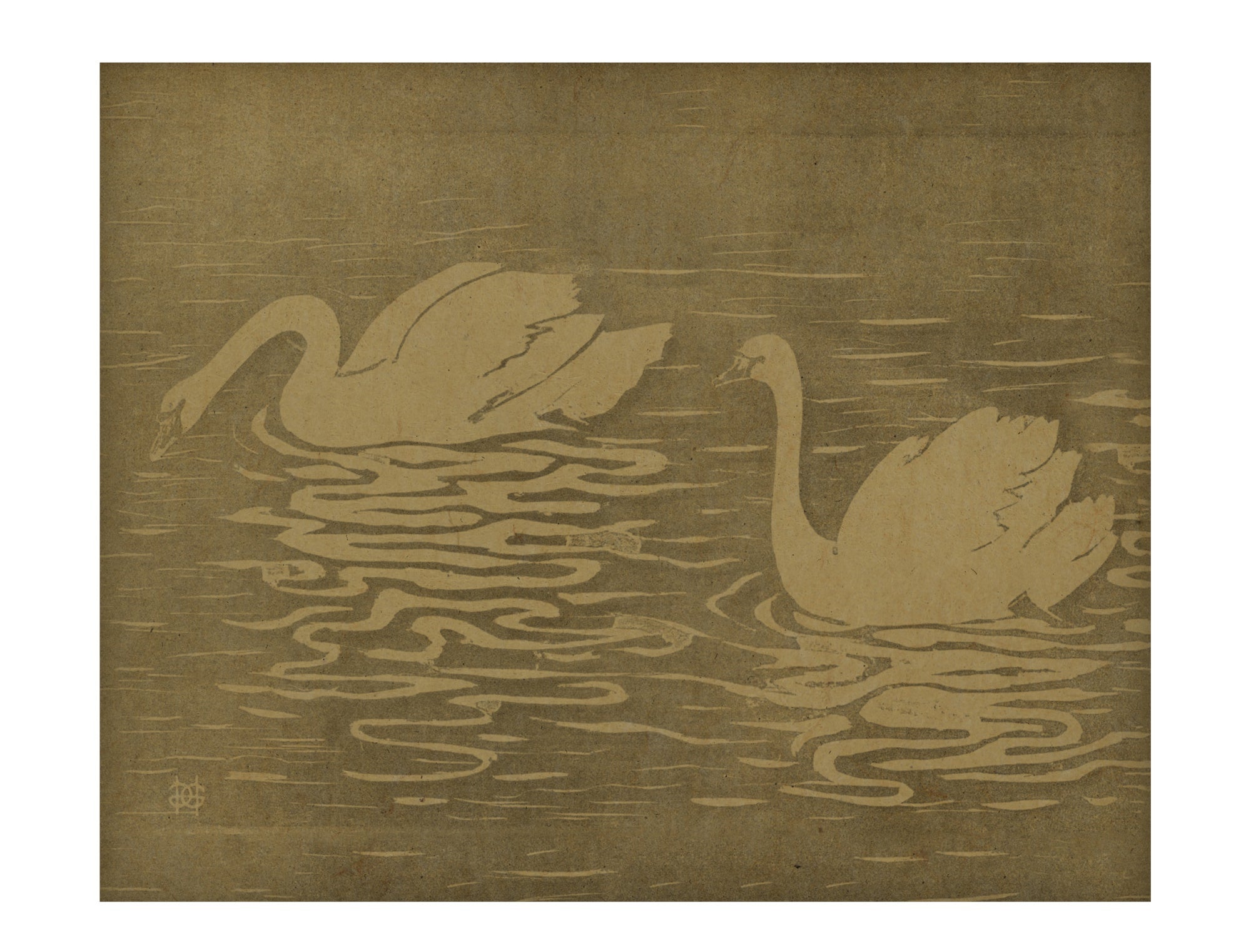 Swans In Lake hemp art