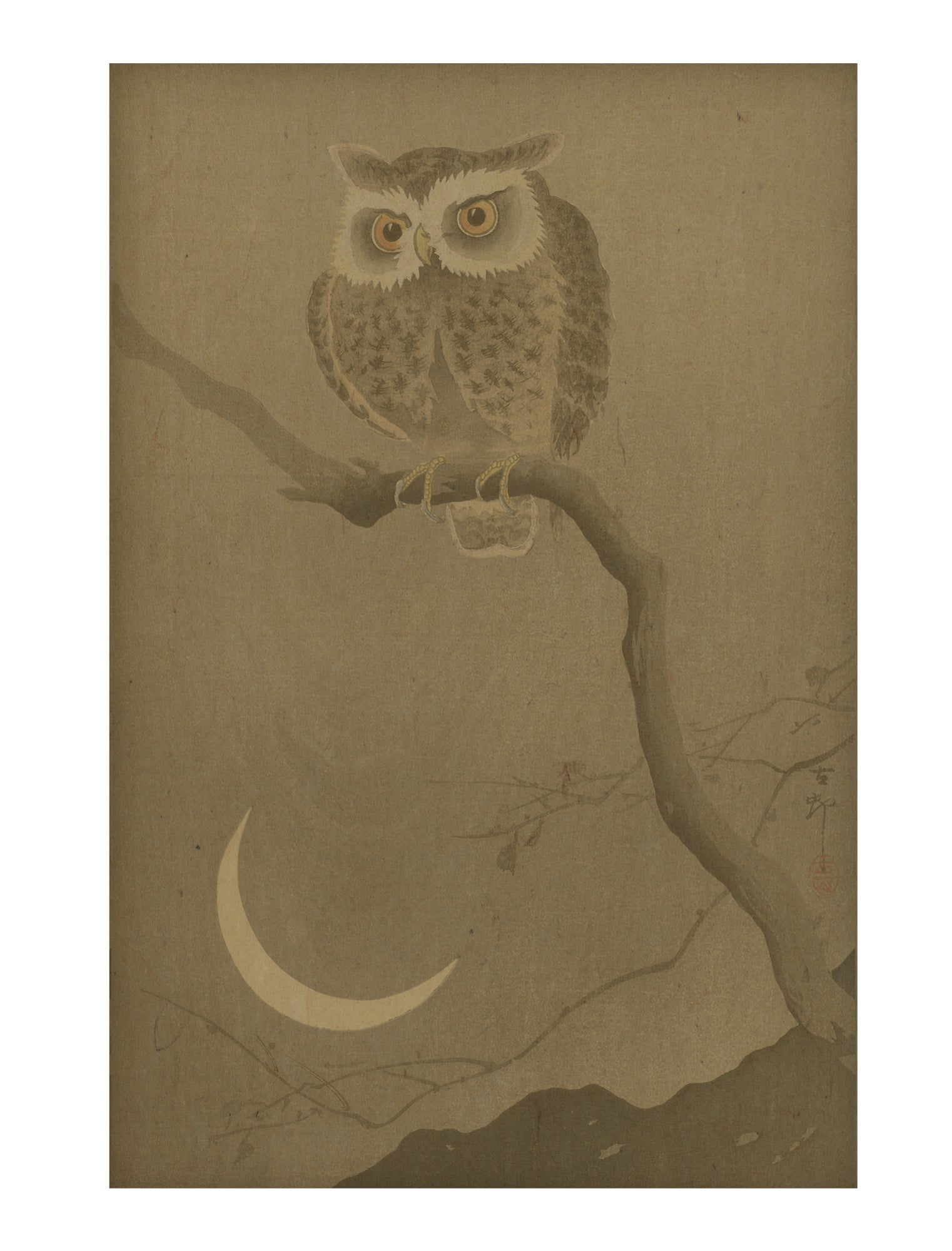 Goodnight Owl hemp art