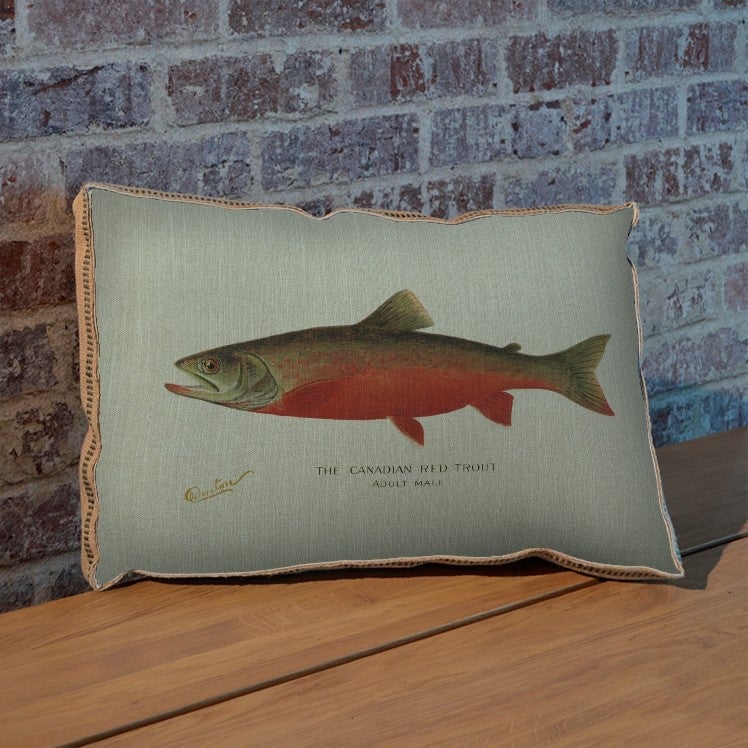 Canadian Red Trout pillow