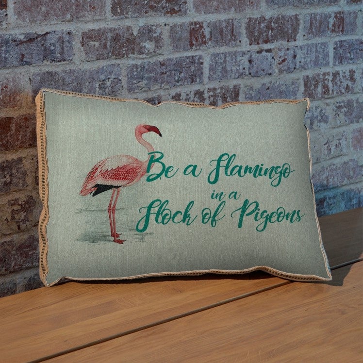 Be a flamingo in a flock of pigeons pillow