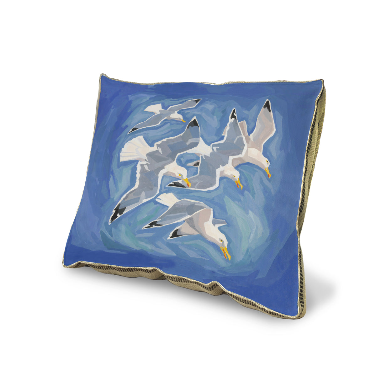 Flock of seagulls pillow