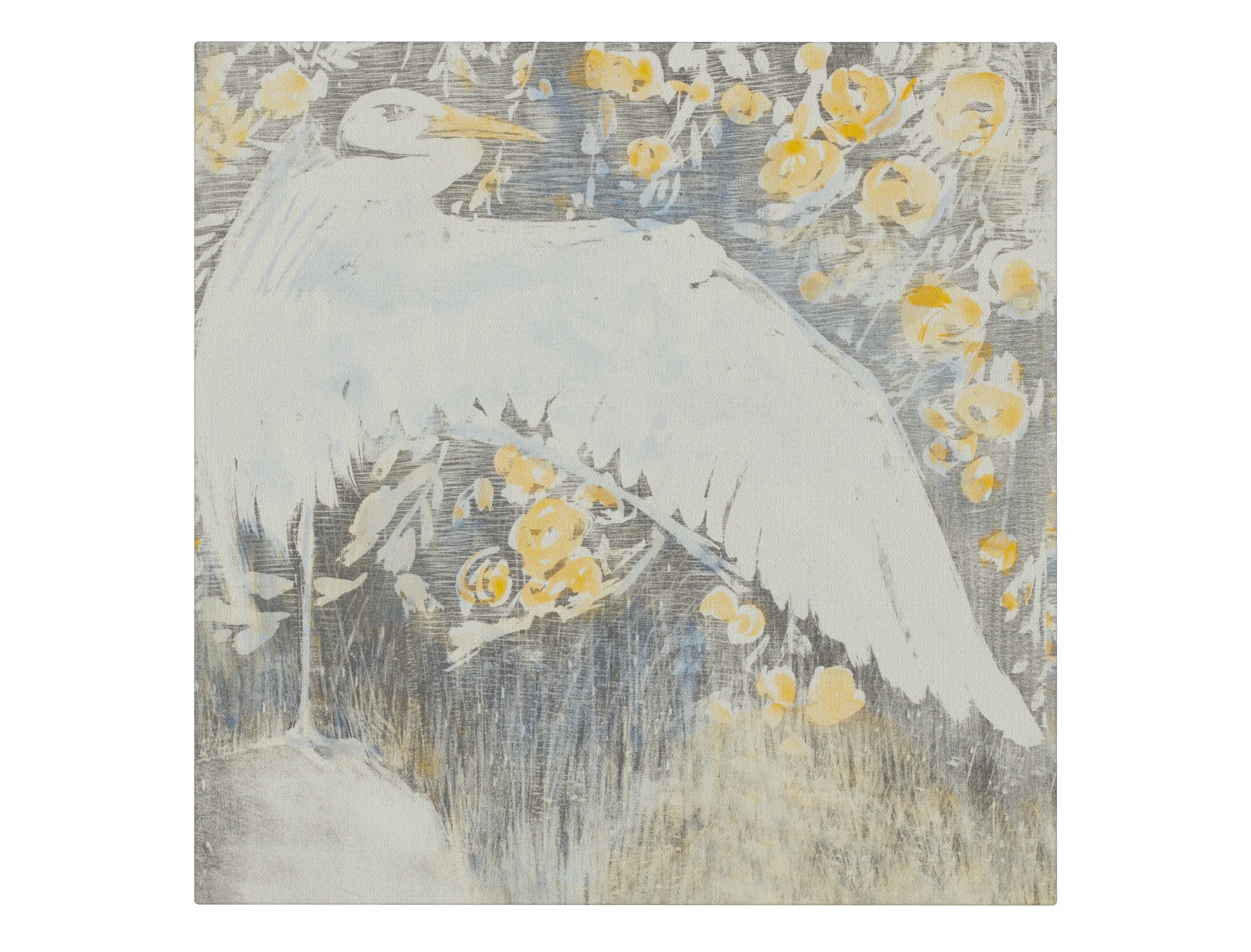 Heron and Flowers