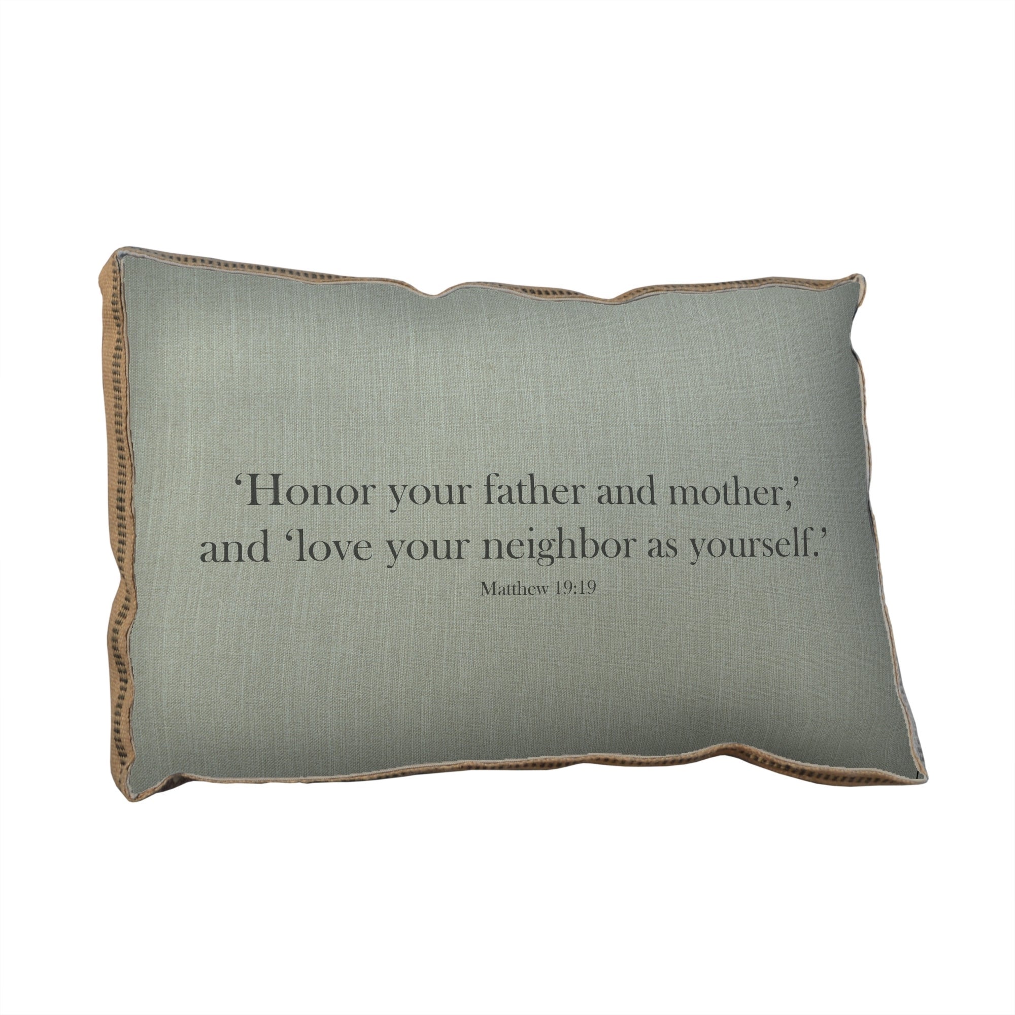 Honor thy Mother and Father pillow