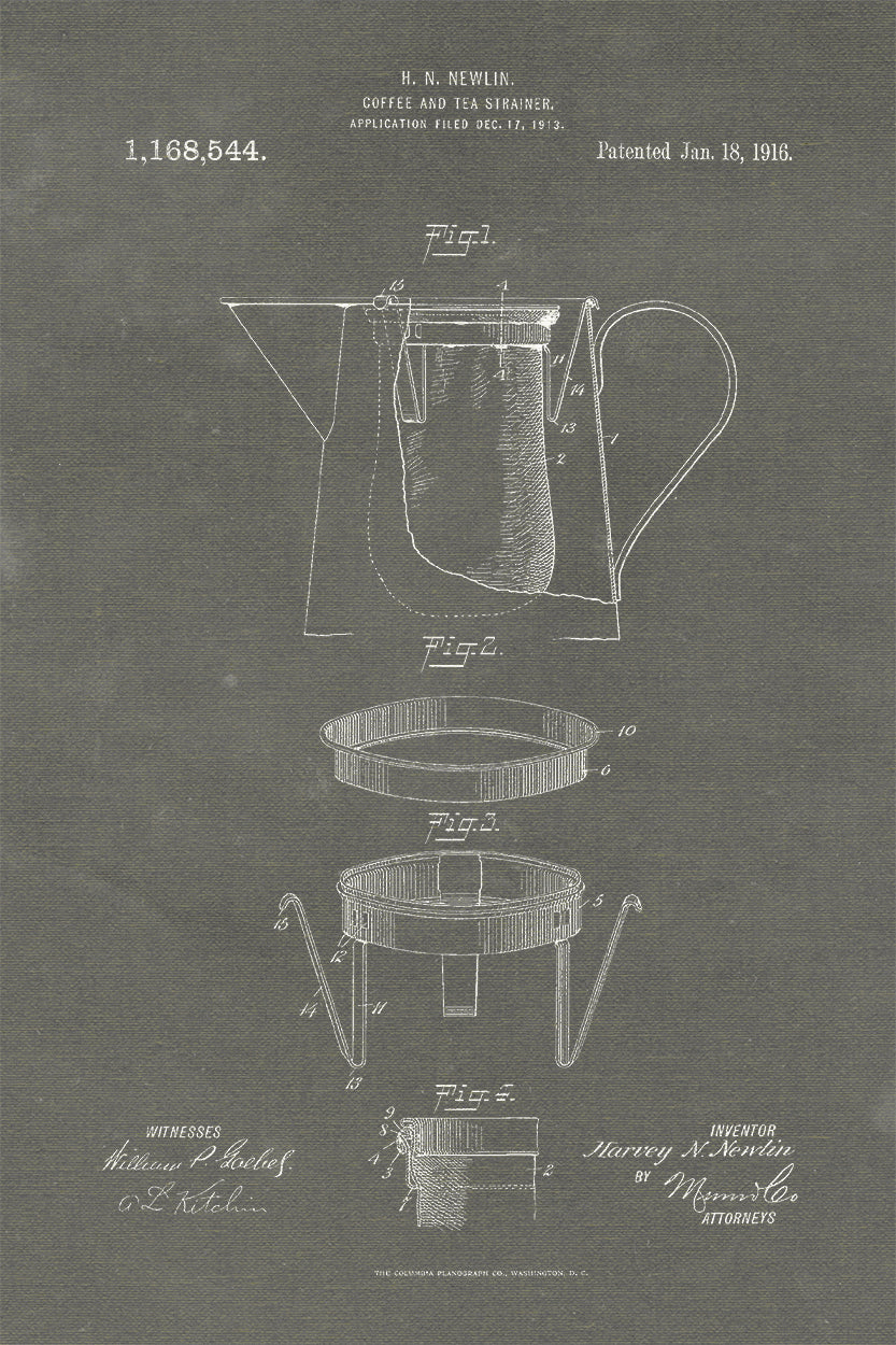 Coffee and Tea Strainer chalk finish