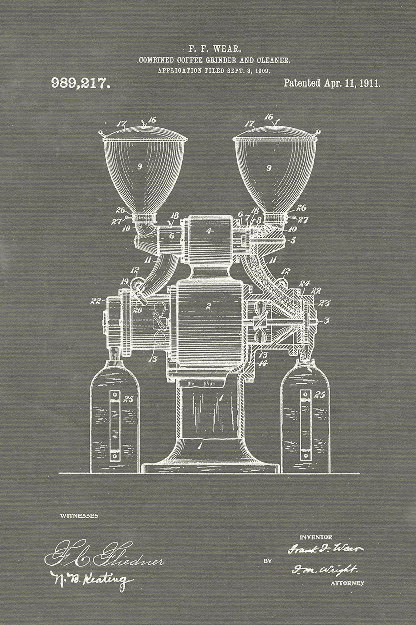 Coffee grinder chalk finish