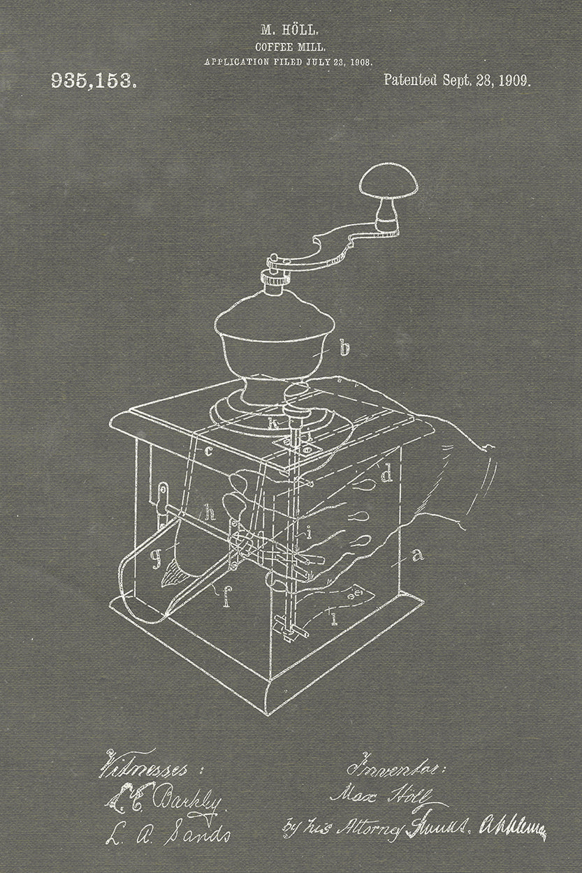 Coffee Mill chalk finish