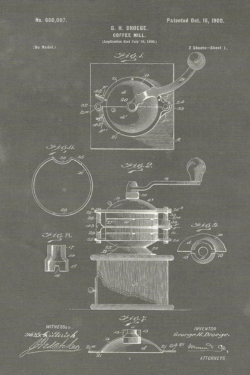 Droege Coffee Mill chalk finish