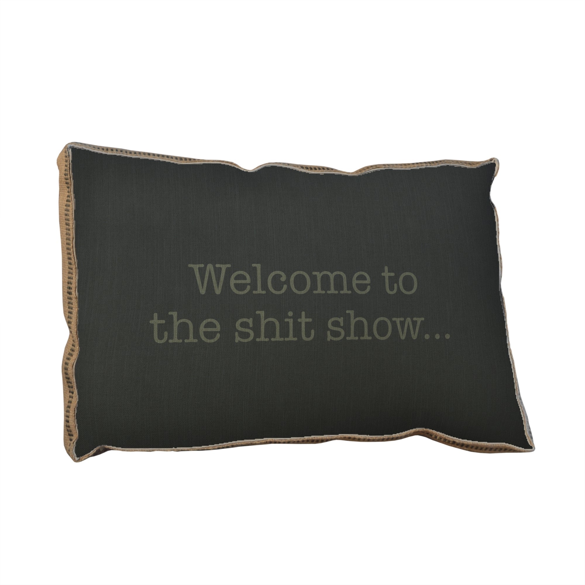 Welcome to the shit show pillow chalk finish