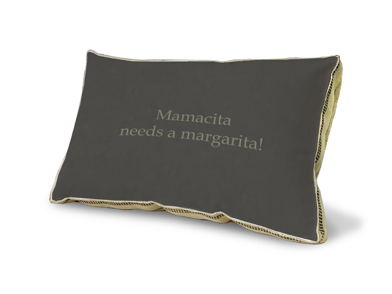 Mamacita needs a margarita pillow chalk finish