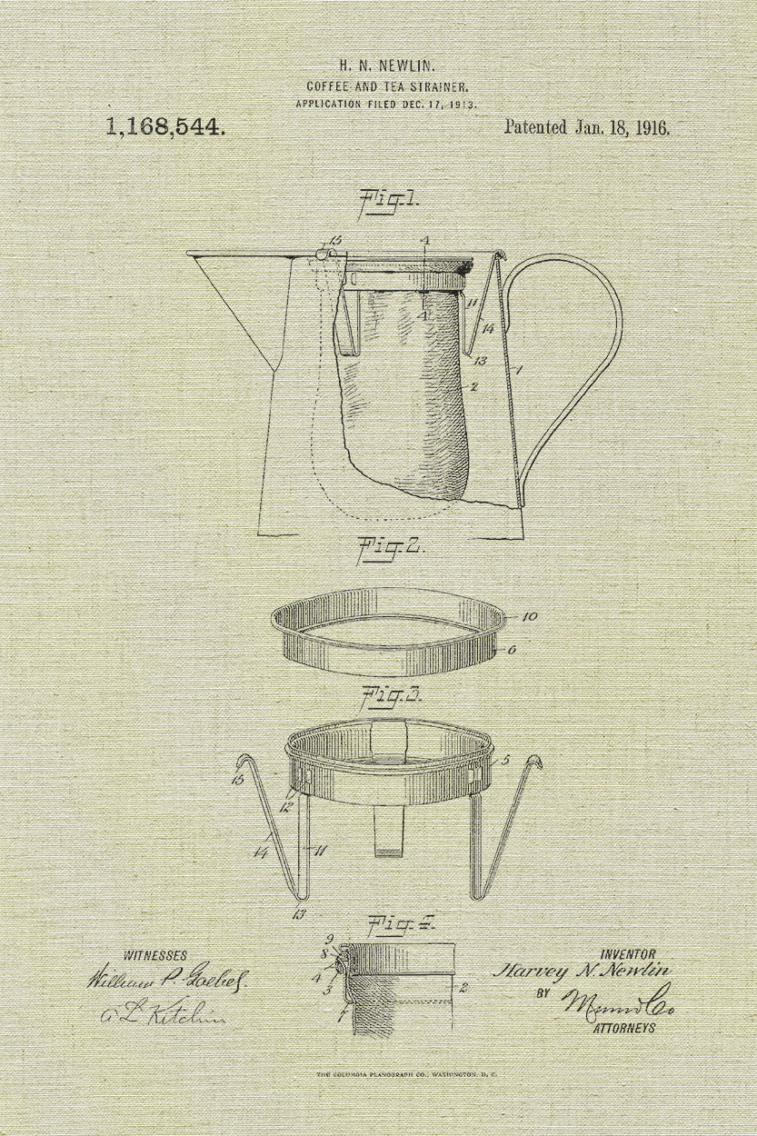 Coffee and tea strainer natural