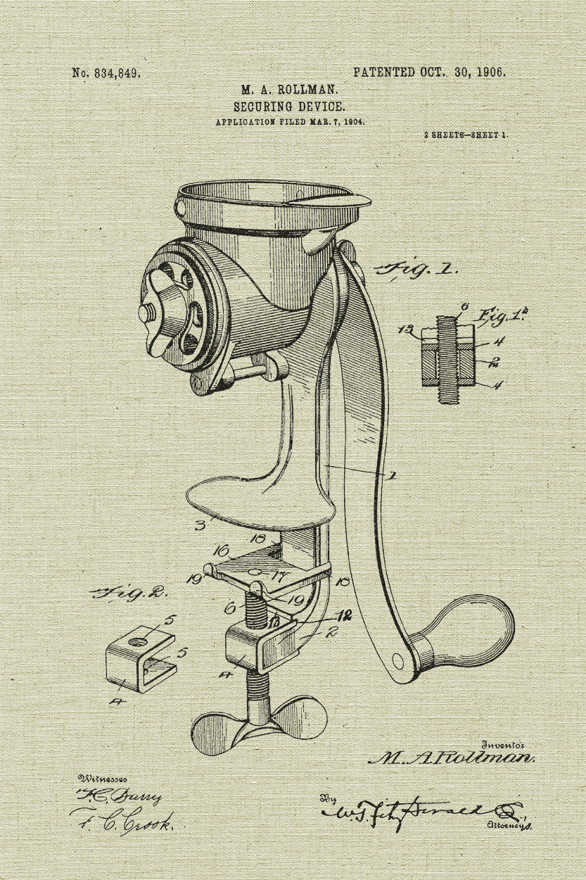 Coffee Mill Securing Device natural
