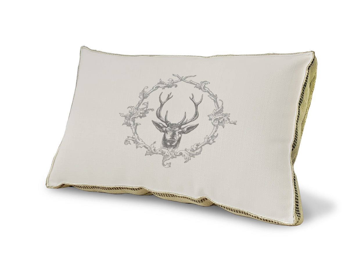 Wreath and Deer lumbar pillow