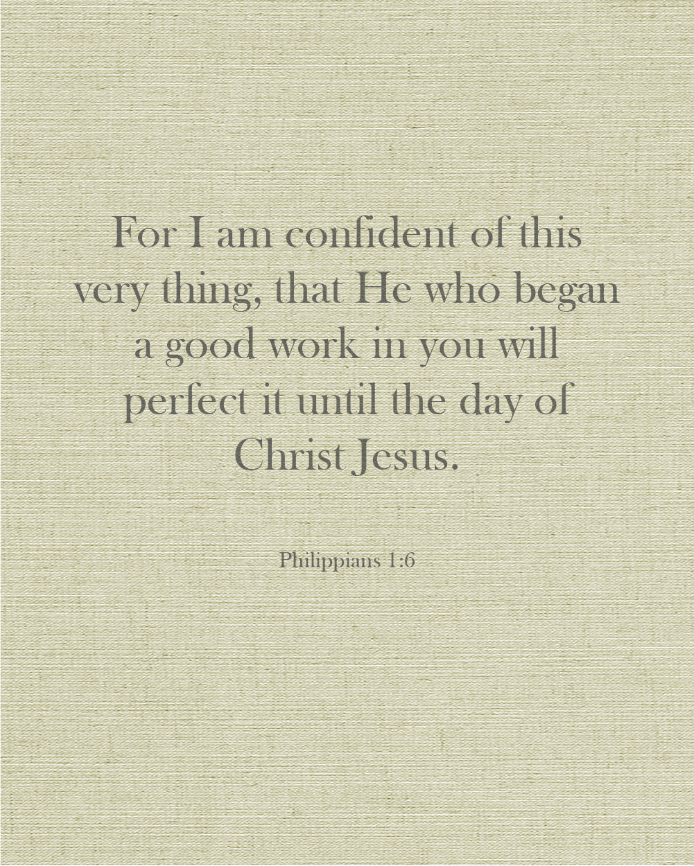 For I Am Confident