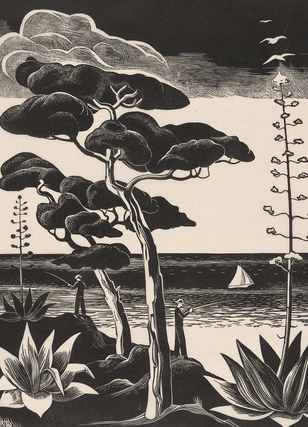 Woodcut Coastal Vibe
