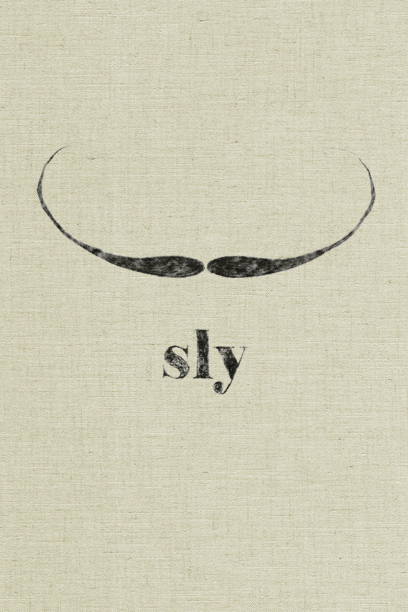 Sly Mustache, fabric wall art